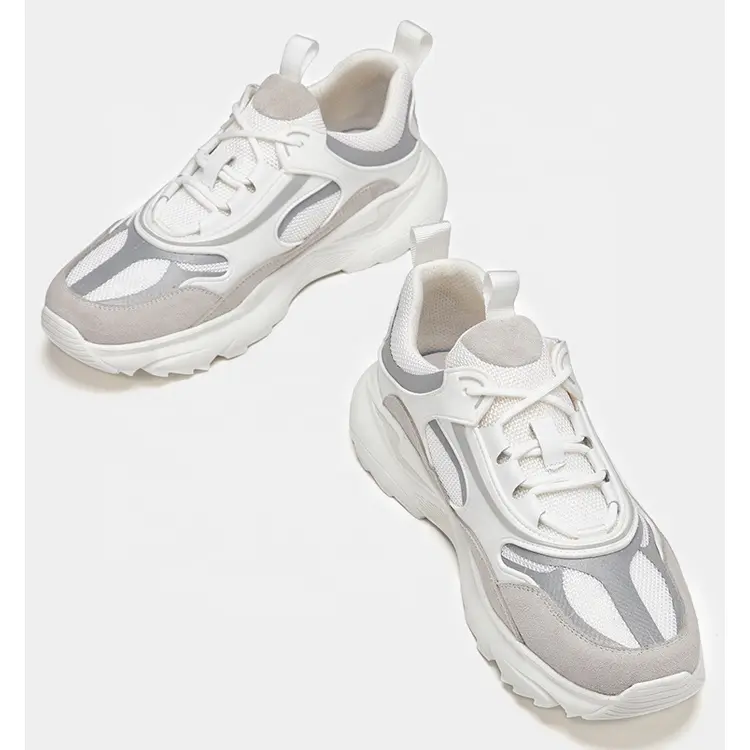 Breathable Women Children Sport Shoes High Quality Box EVA MD Rubber Beige Top Grade Fashion Design Brand Lace-up Mesh Men